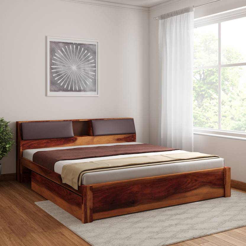 Sheesham Wood Diamond Bed without Storage – Design 2