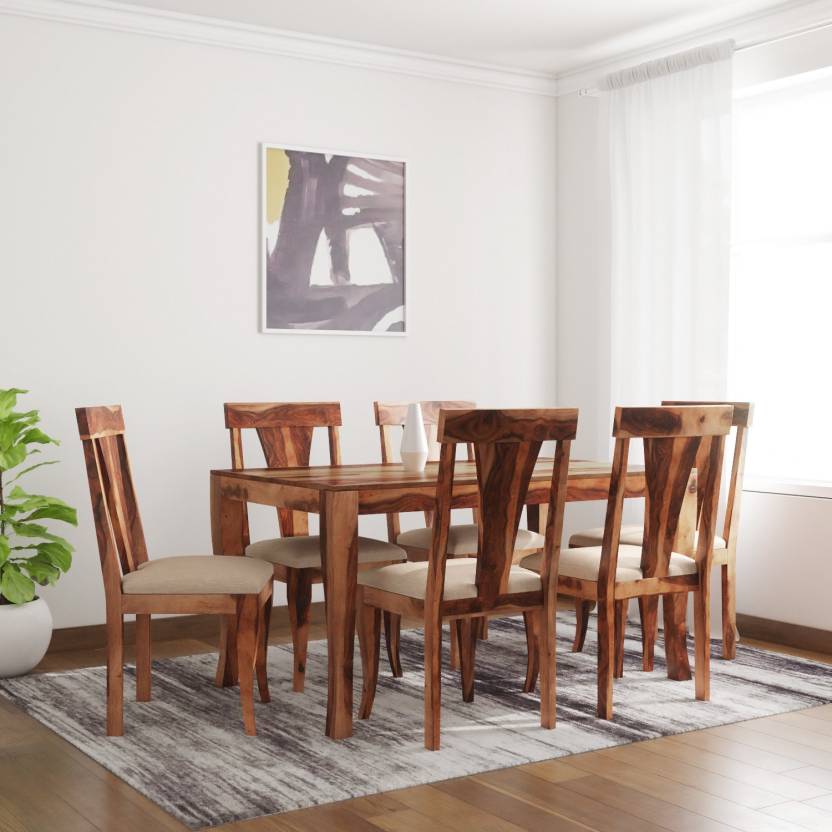 Sheesham Wood 6 Seater Dining Set – Design 5