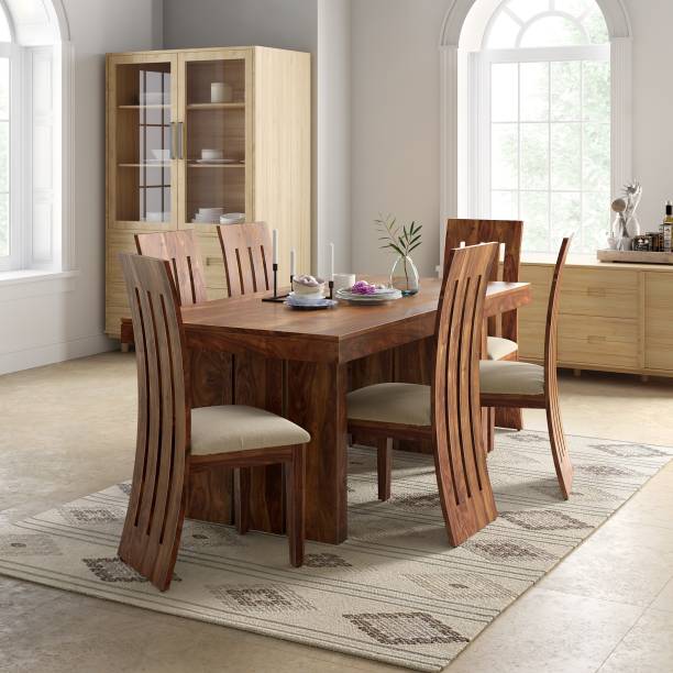 Sheesham Wood 6 Seater Dining Set – Design 7