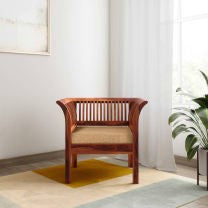 Sheesham Wood 3+1+1 Sofa Set – Design 1